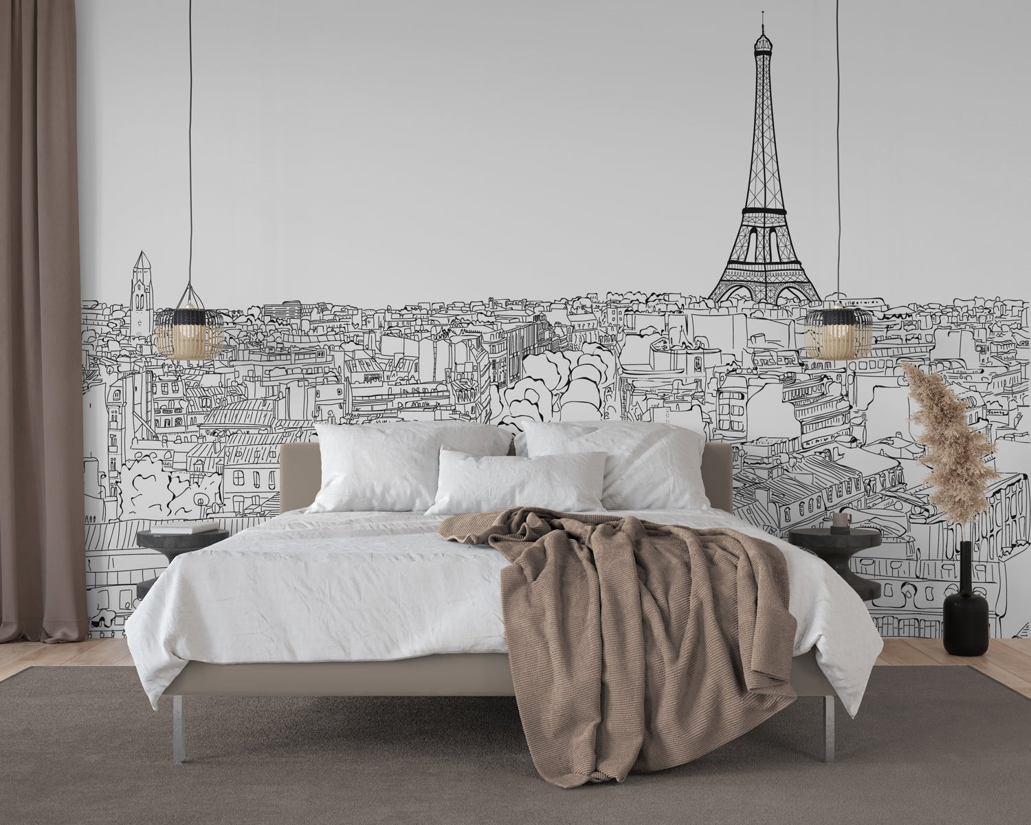 Papier peint panoramique Paris, mural concept, tendance