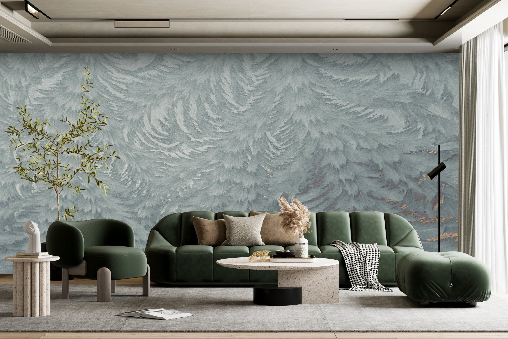 Papier peint plumes dans les airs - panoramique français