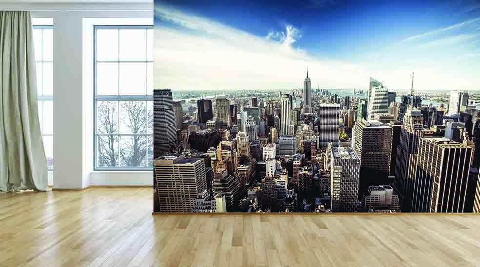 Papier peint rooftop of new york - papier peint sur mesure francais - muralconcept