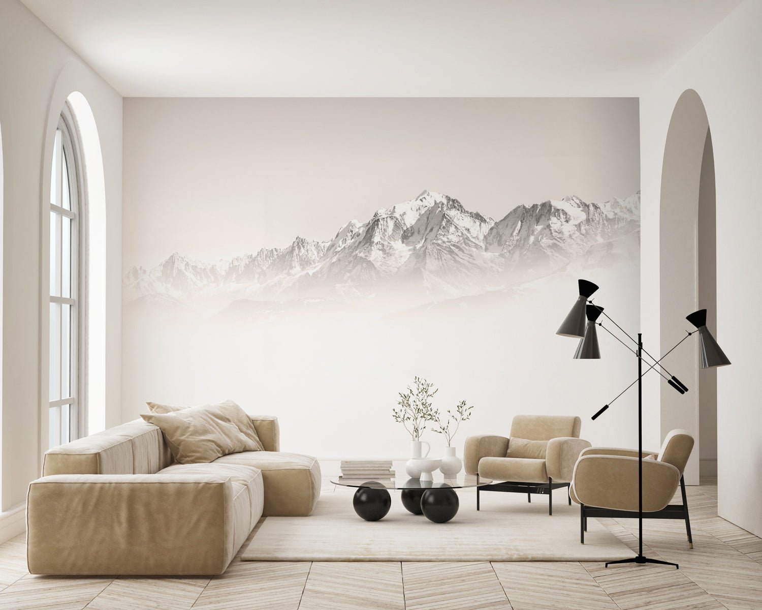 Misty morning wallpaper Mont Blanc