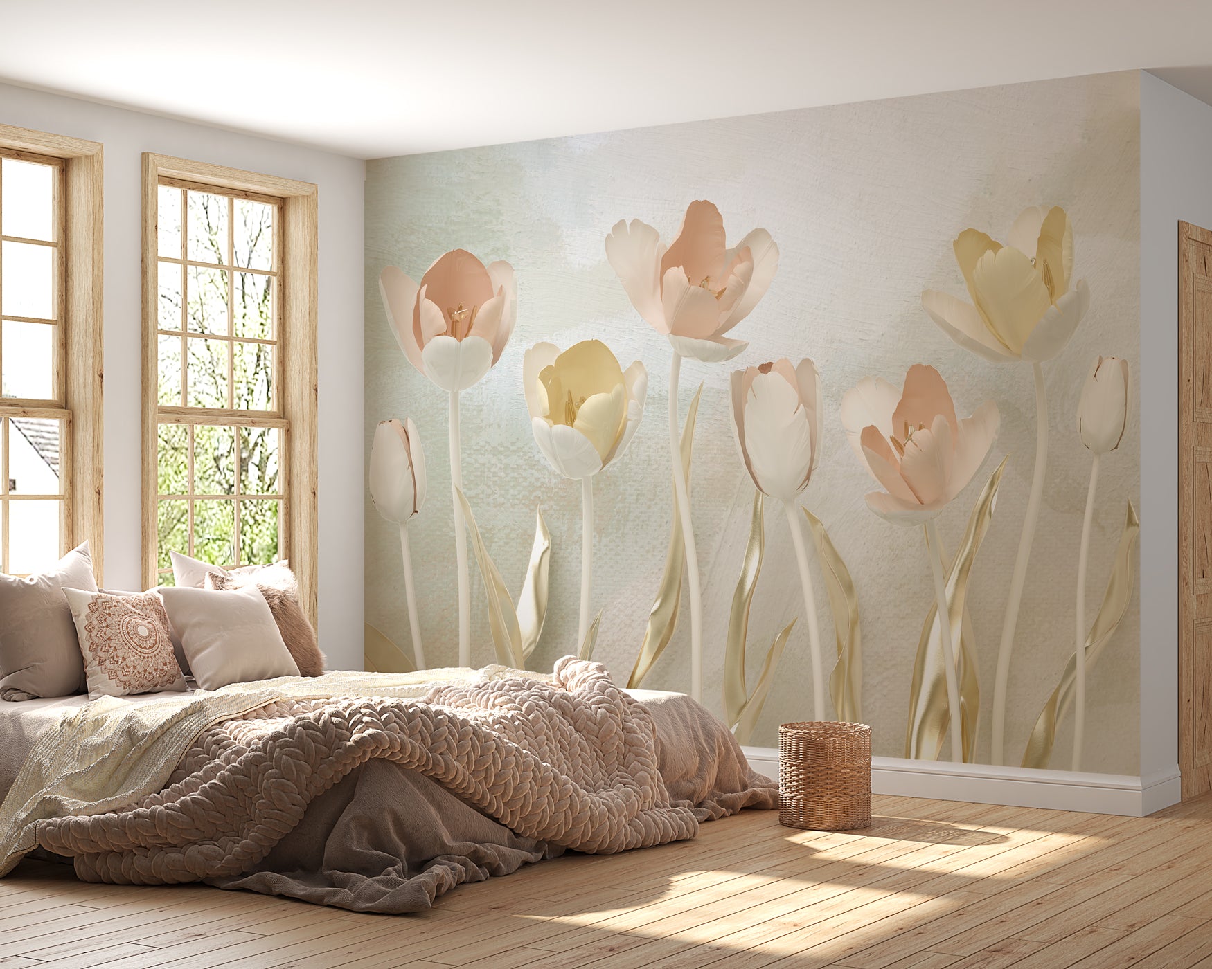 Papier peint panoramique Tulype 3D - papier peint sur mesure francais - muralconcept