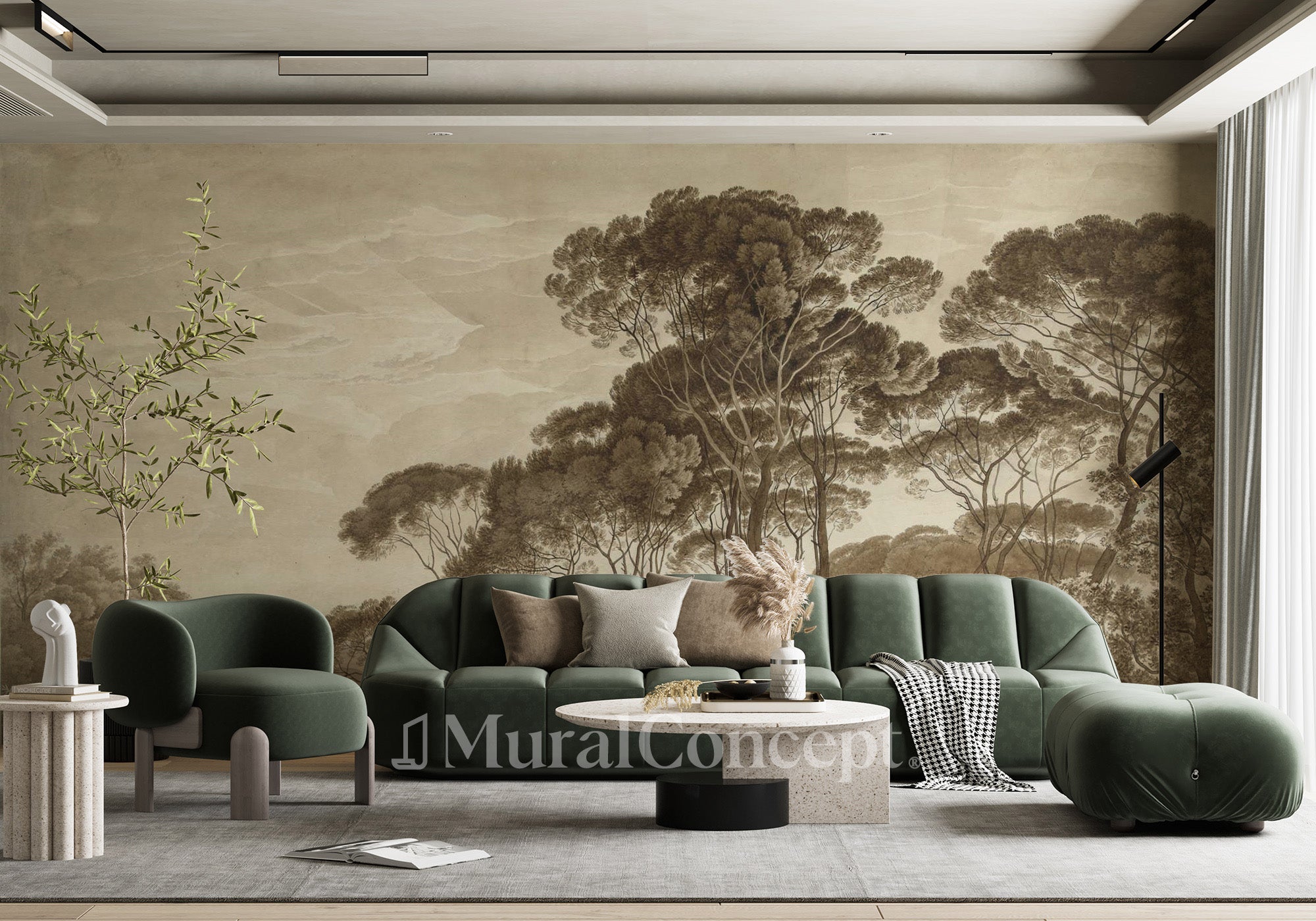 papier peint panoramique toile musée