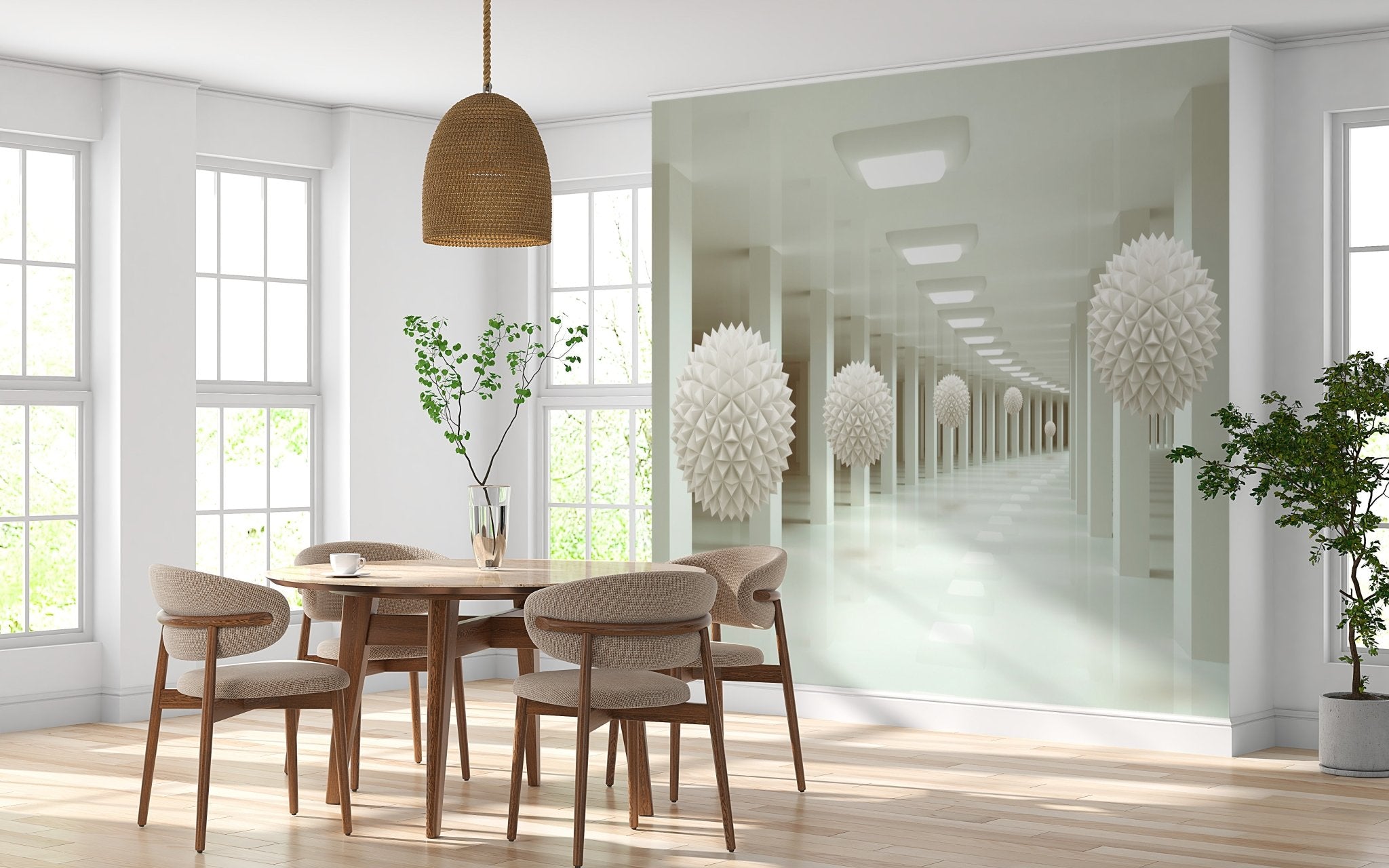 papier peint salon 3D panoramique sur mesure 